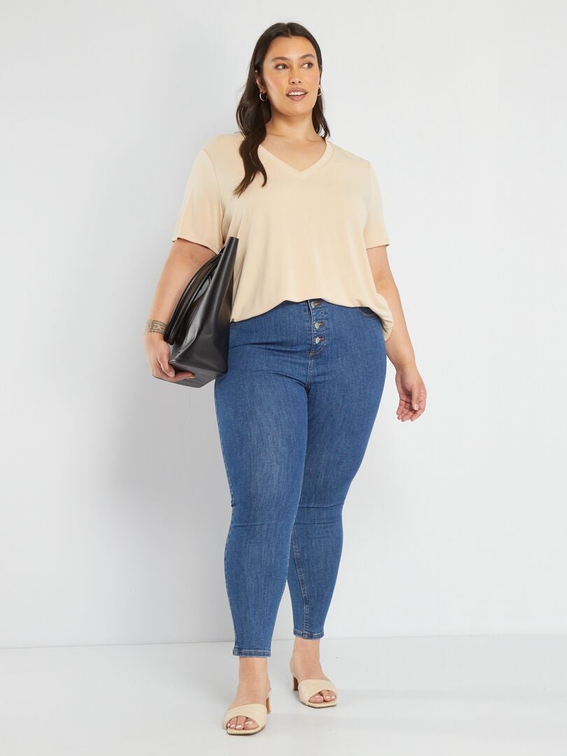 Calça Jeans Skinny - Tamanho 34 - Azul