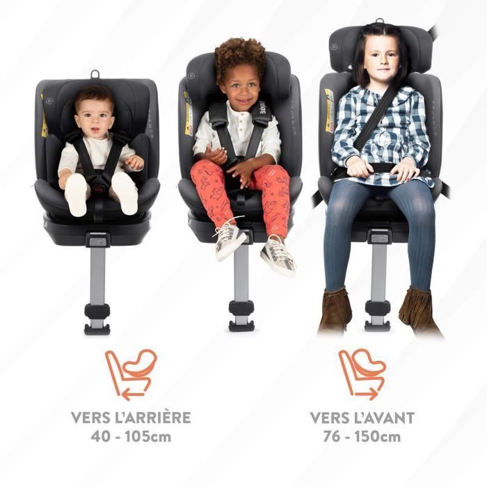 Seggiolino auto - BABYAUTO - AITANA GRIGIO ANTRACITE - Dalla nascita fino a 12 anni - 0-36 kg - I-Size - ISOFIX - Girevole a 360° - ECE R129