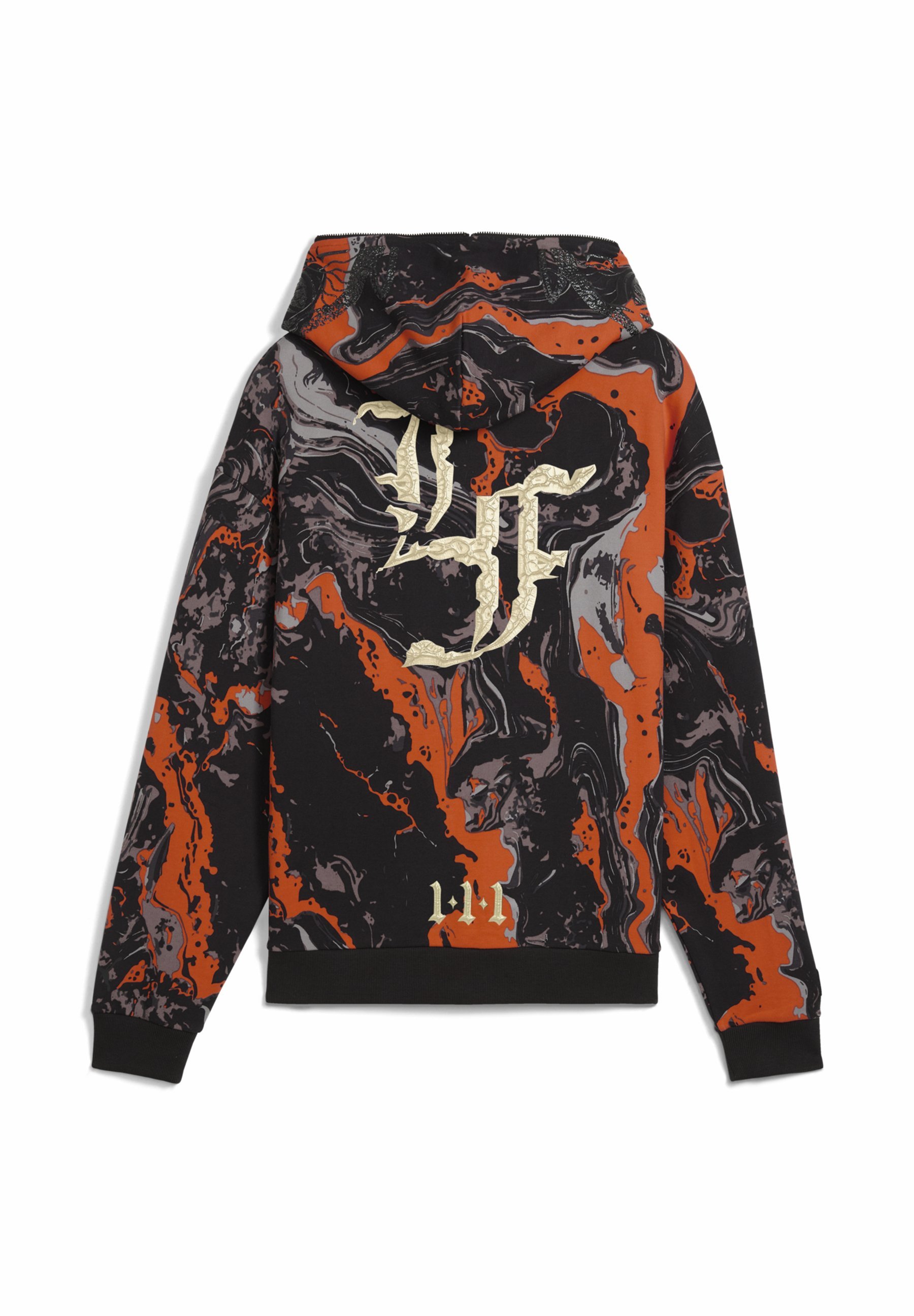 Puma LAFRANCÉ HEEM ERA - Sweatshirt met rits - orange glo aop