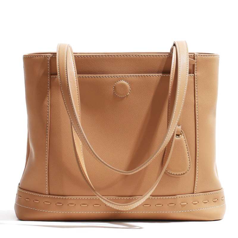 Grand sac cabas pour femme, en cuir de vachette classique, sac bandoulière pour tous les jours, sac bandoulière simple pour femme, sac à bandoulière