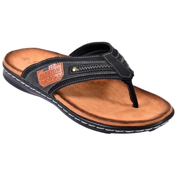 Infradito da uomo PREMIUM - Ozabi - SU8718 NERO - Suola in memory foam - Comode e leggere