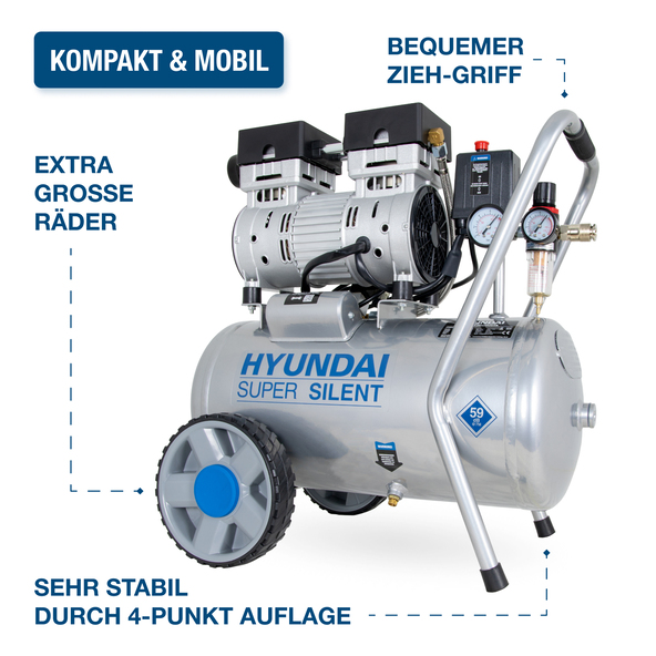 Silent Kompressor SAC55752, 8 bar / 24 l