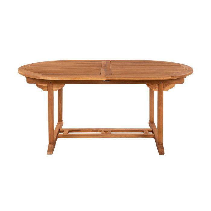 Ensemble table de jardin en teck + 4 chaises en corde - GARDENA