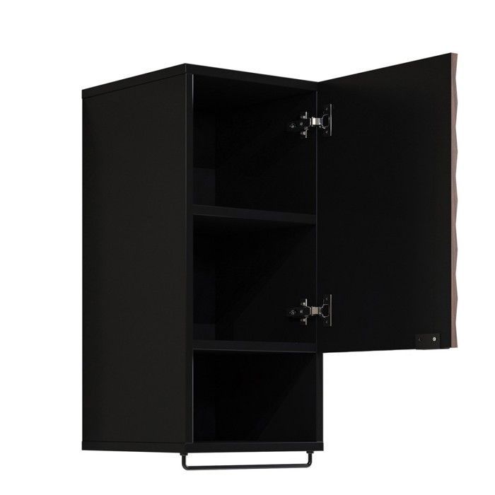 KING 3-piece bathroom furniture set – Dark oak and black – 60 cm