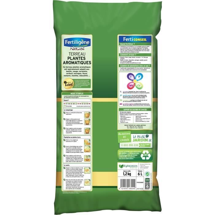 FERTILIGÈNE - Terreau plantes aromatiques 6L