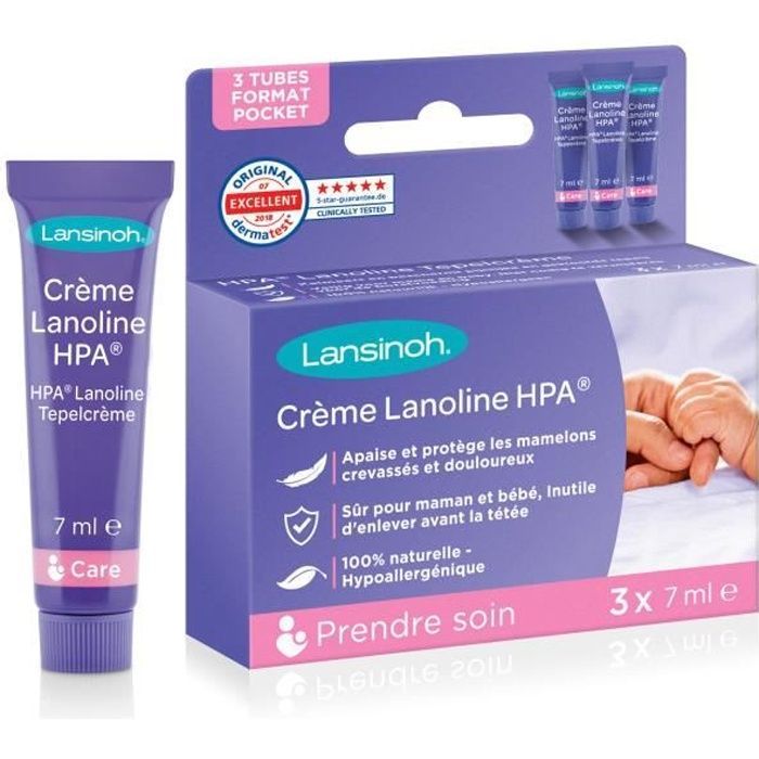 LANSINOH Crème Lanoline HPA format Pocket 3x7 ml