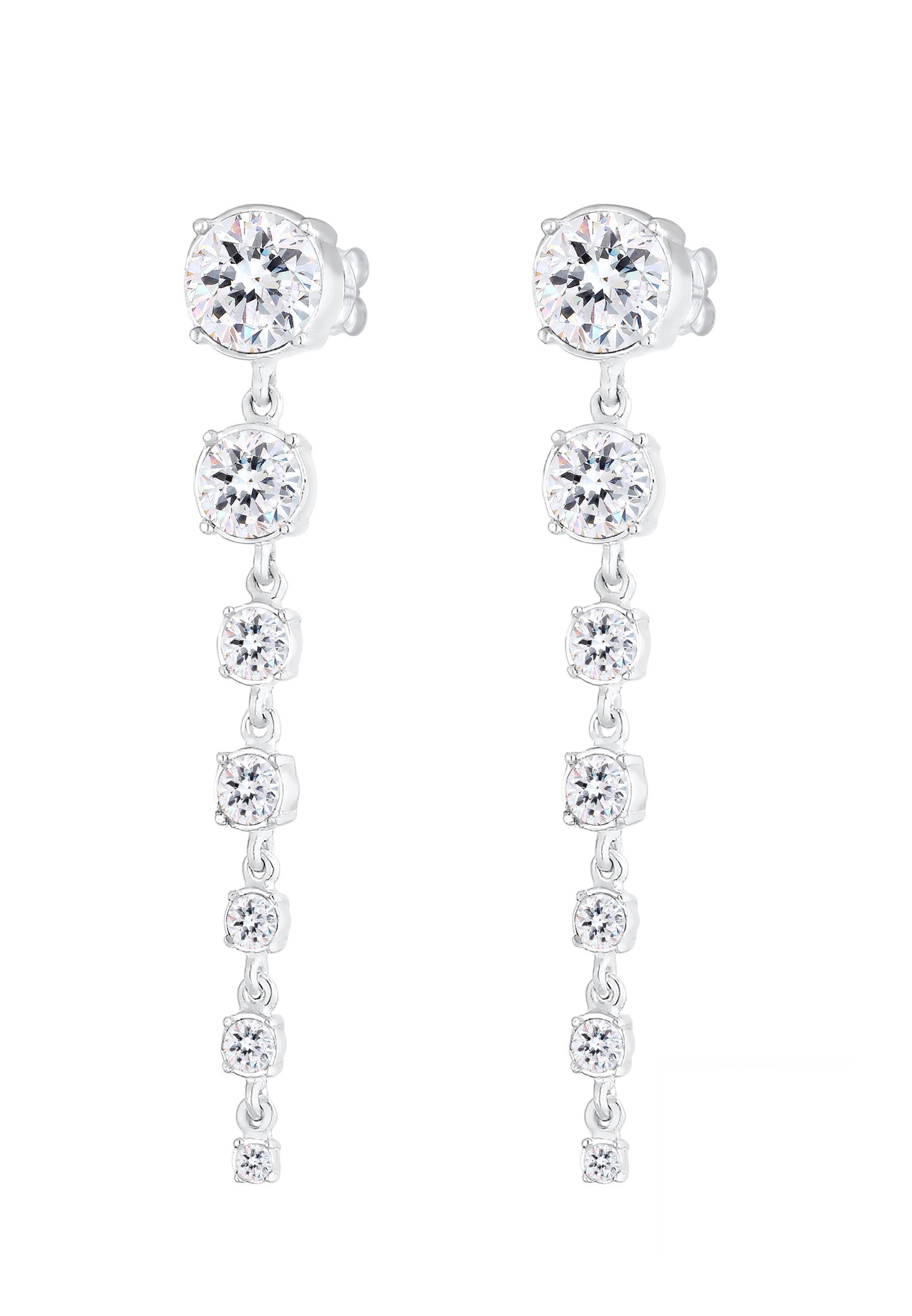 Elli PREMIUM Femmes Pendentif d'oreilles Glamoureux avec Cristaux en Argent Sterling 925