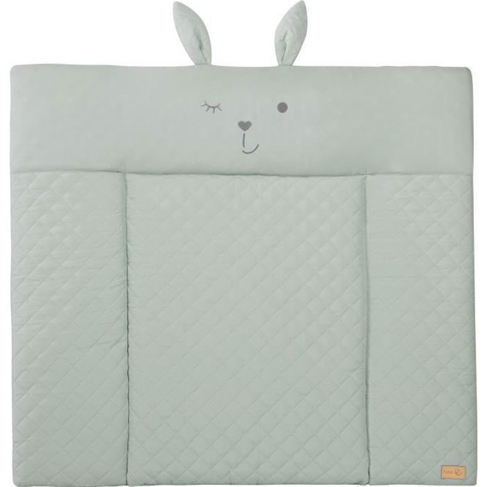 Cambiador - ROBA - Cara de conejo - 85 x 75 cm - Verde esmerilado