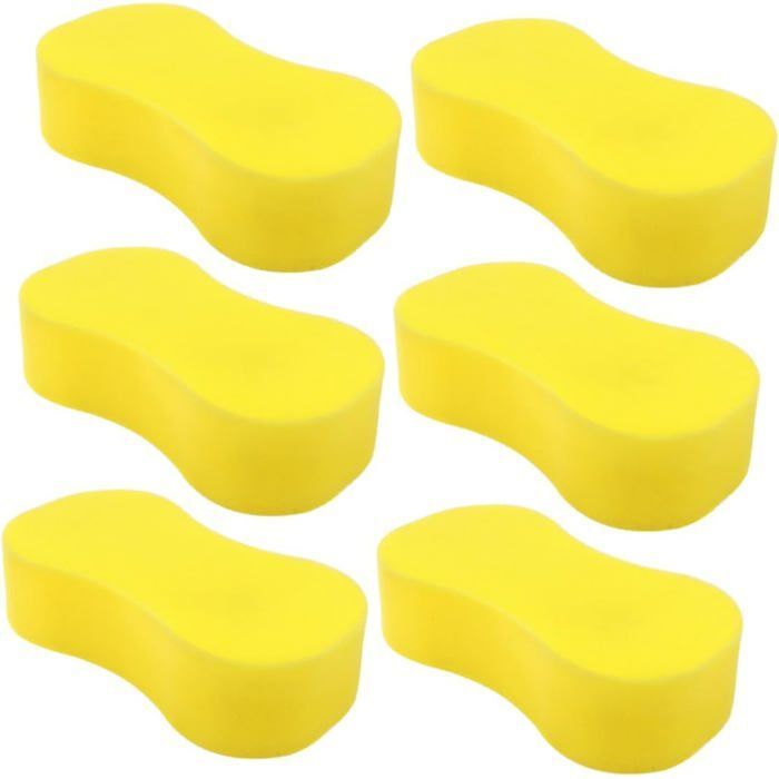 6pcs éponge de lavage de voiture, éponge de récurage, éponge de nettoyage de roues, éponge de lavage de voiture