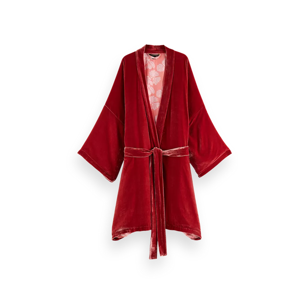 Kimono court en velours de soie et viscose de la collection House of Rituals Saigon