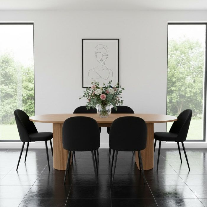 Mesa de comedor Boavista 100x210cm natural.