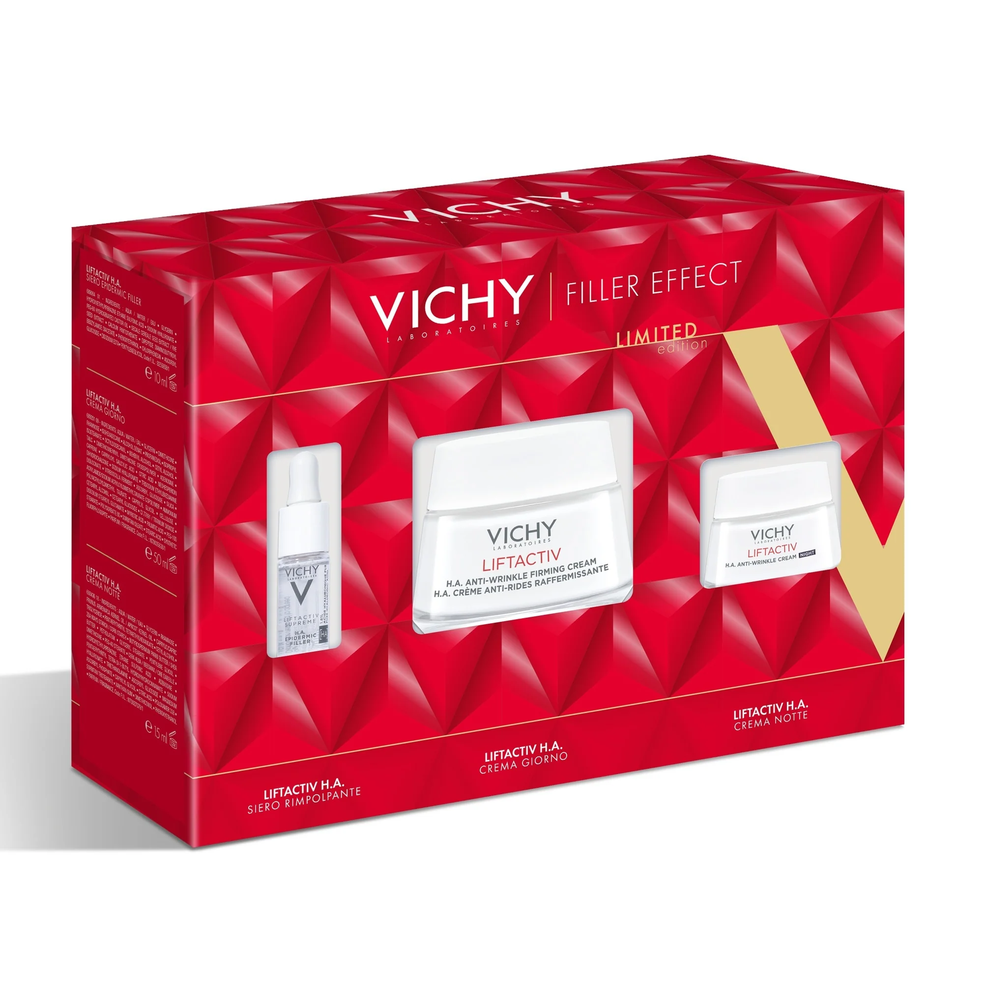 Liftactiv Cofanetto Liftactiv H.A. Epidermic Filler Siero+Crema Giorno+Crema Notte - Cofanetto Antirughe, Tratt.viso 24 ore antirughe