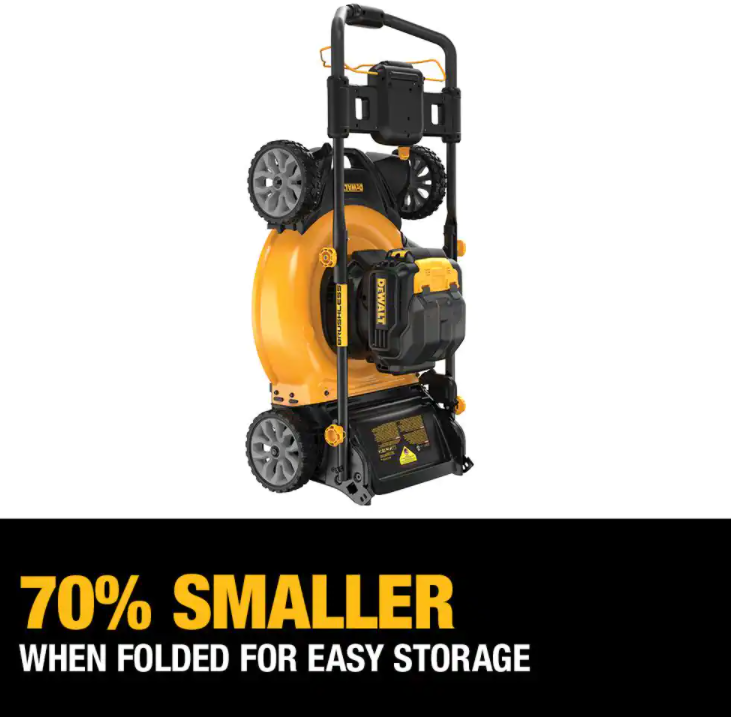 Cortador de grama manual DEWALT MAX de 21,5 polegadas com bateria de íon de lítio de 20 V