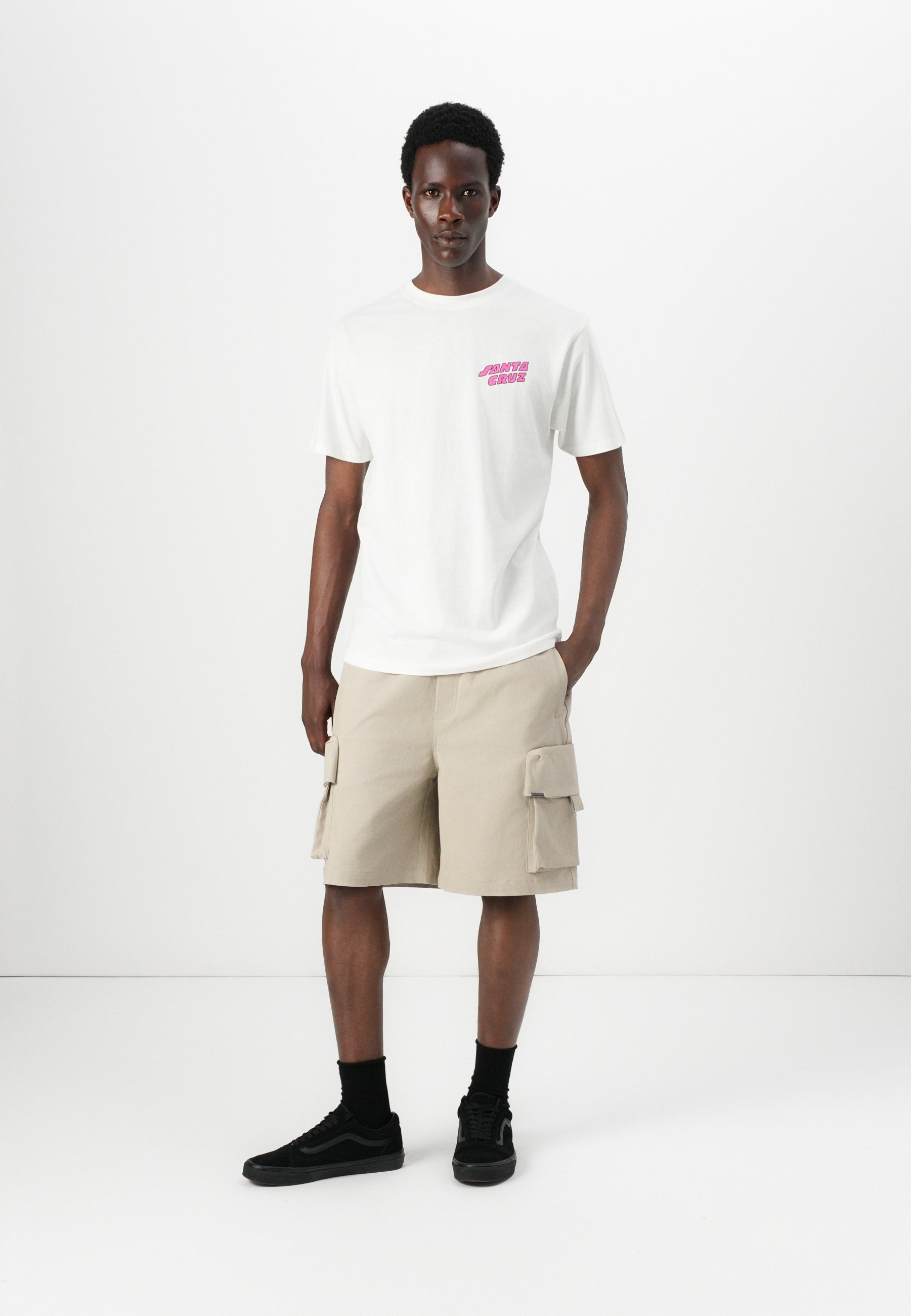 Santa Cruz GRABKE ALL AROUND STACK UNISEX - T-shirt met print - wit