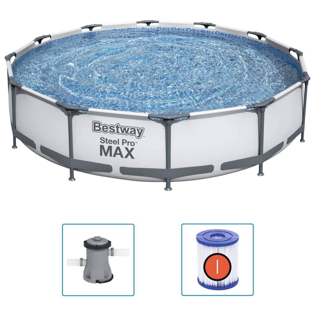 „Bestway Pro Max“ plieninis baseinas, 366 x 76 cm