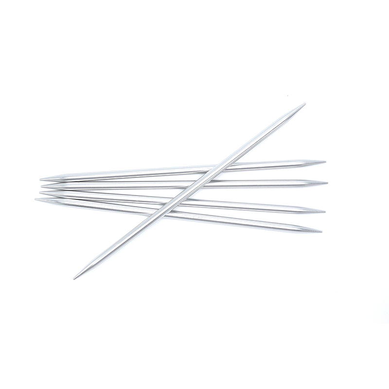 Dubbelpuntige breinaalden 20 cm 6,0 mm aluminium zilver