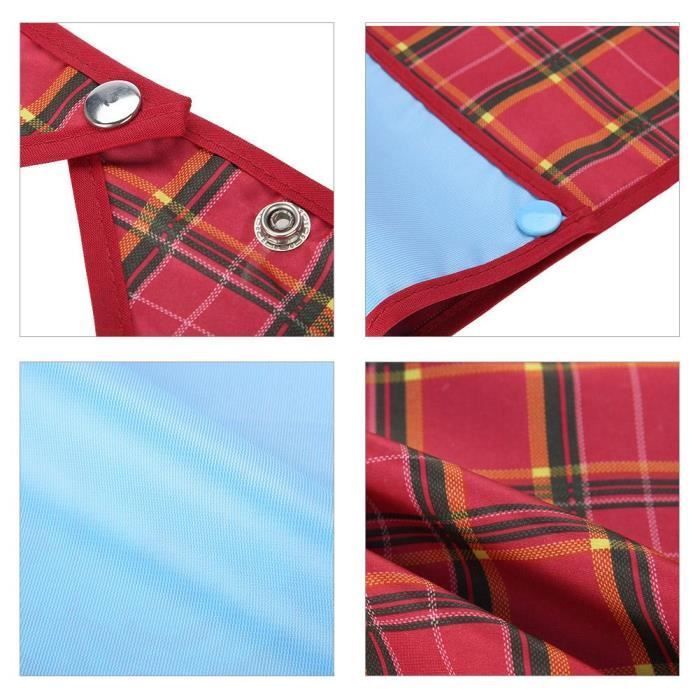 Baberos impermeables de doble capa para adultos, ideales para la hora de comer y como ropa protectora para personas mayores (2 unidades).