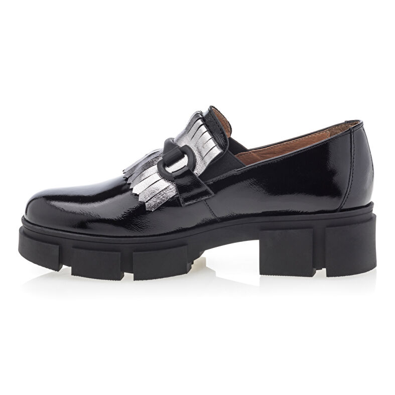 Svarta loafers/båtskor för kvinnor
