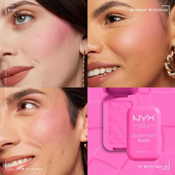 Colorete Buttermelt de Nyx Professional Makeup 01 My Butta Half