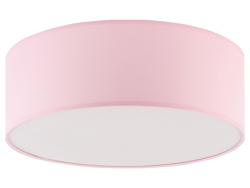 Lampa sufitowa dziecięca Rondo Kids tkaninowa różowa
