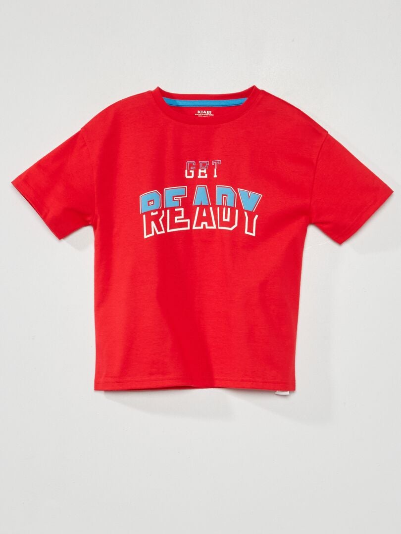 Camiseta com a inscrição - VERMELHA