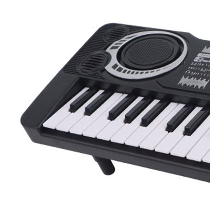 Piano eletrônico infantil com teclado, 37 teclas, instrumento de teclado para computador, preto