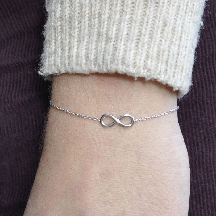 LES POULETTES BIJOUX - Bracelet Argent 925 Rhodié Signe Infini