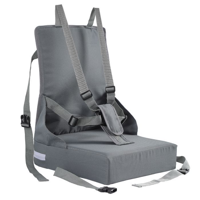 Yaskilosiu Portable Folding Booster Seat for Children, Baby/Toddler Table Chair + 5-Point Safety Harness