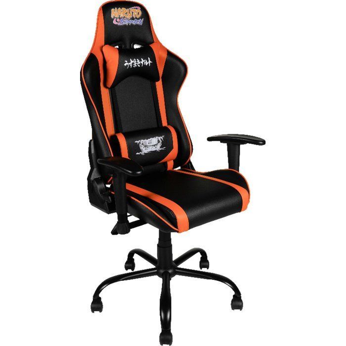 Premium gaming bureaustoel - KONIX - Naruto Hokage Shippuden - 150° kantelbaar - Leer - Lenden- en neksteun
