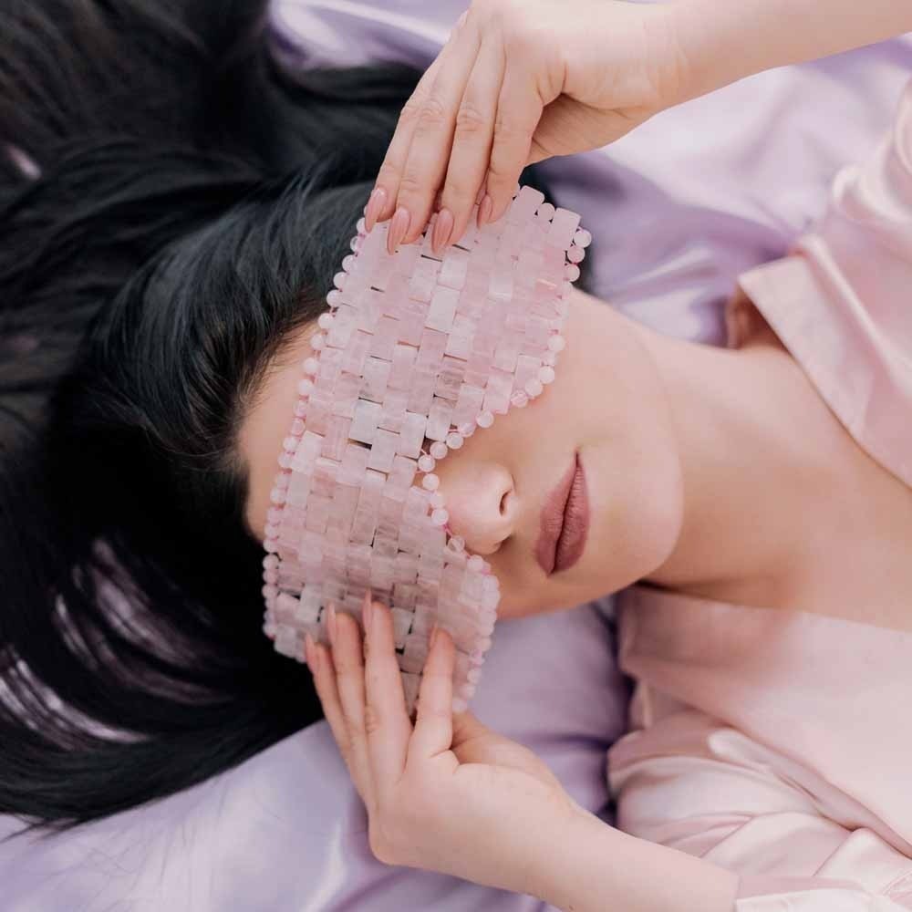 „Crystallove“ rožinio kvarco paakių kaukė – 1 vnt.