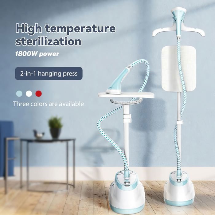 Défroisseur Vapeur Vertical 1800 W, Vapeur Constante de 35 g/Min, Réservoir d'eau de 1,6 L, 10 Réglages de Vapeur, Tous les Tissus