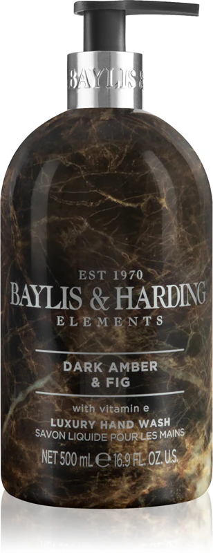 Sabonete líquido para mãos Baylis & Harding Elements Âmbar Escuro e Figo