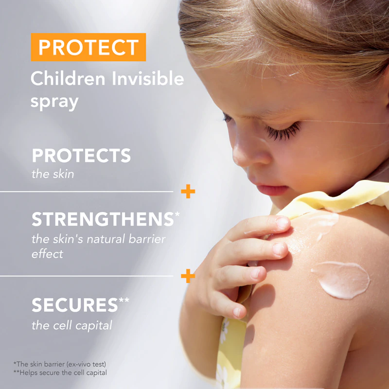 A-Derma Protect Kids Protetor solar em spray invisível FPS 50+ para crianças
