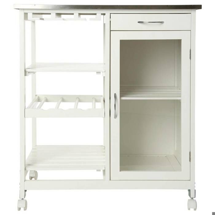 Carrello da cucina con vassoio in acciaio inox - Atmosphera Interior Designer