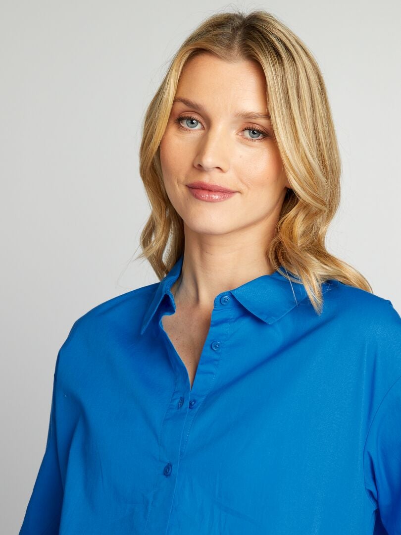 Oversized zwangerschapsshirt - BLAUW