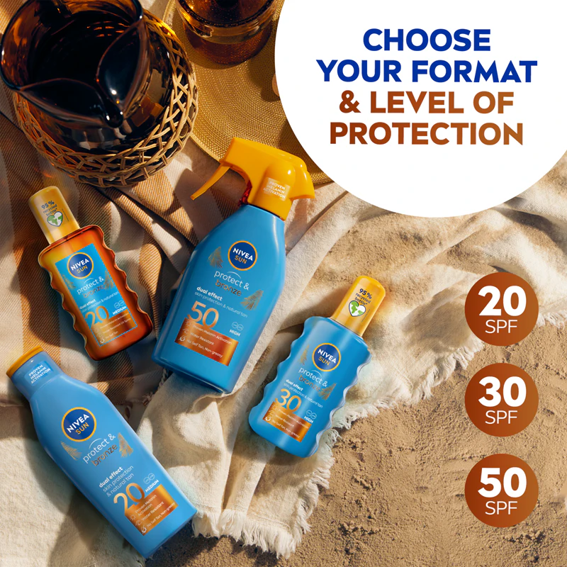 NIVEA SUN Protect & Bronze Protetor Solar Intensivo em Leite FPS 20
