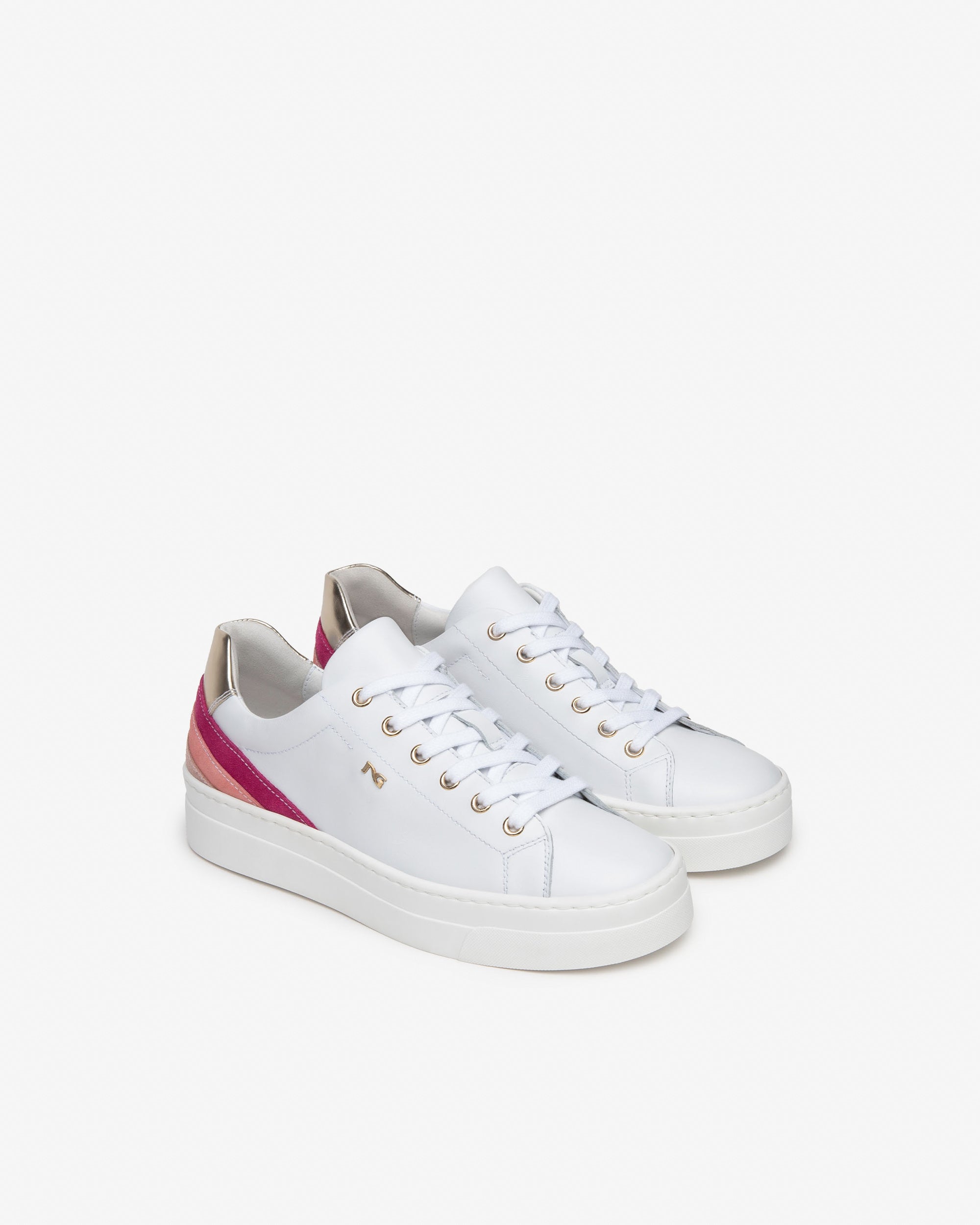 Baskets en cuir et daim pour femmes