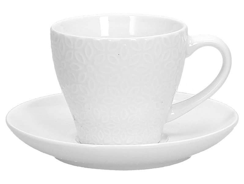 Komplet kawowy Tognana Olympia Margaret New Bone China 12 el. 210 ml białe
