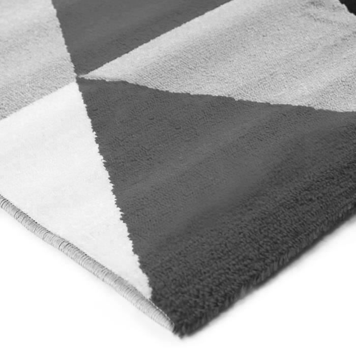 Tappeto da soggiorno TAO SCANDI - 150 x 220 cm - Polipropilene - Nero