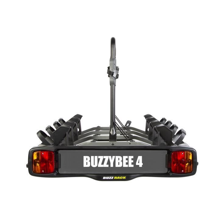 BUZZRACK Fietsendrager voor op de trekhaak - Nieuwe Buzzy Bee 4 - 4 fietsen - Zwart - Staal