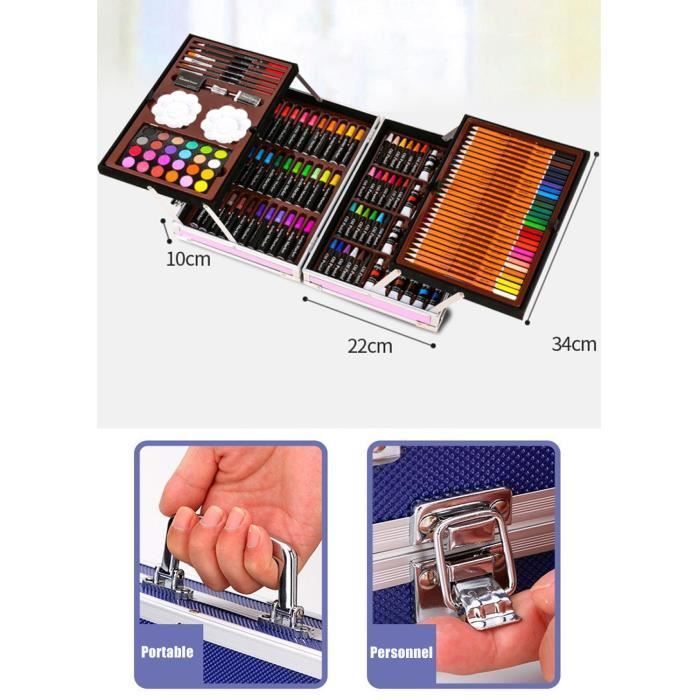 OLY MAGIC - Kit Peinture Dessin Premium Deluxe - 145 pièces - Parfait pour les Enfants (>5ans), Débutants et Artistes