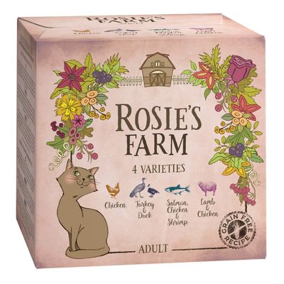 Rosie's Farm blandede prøvepakker til voksne hunde - bakker