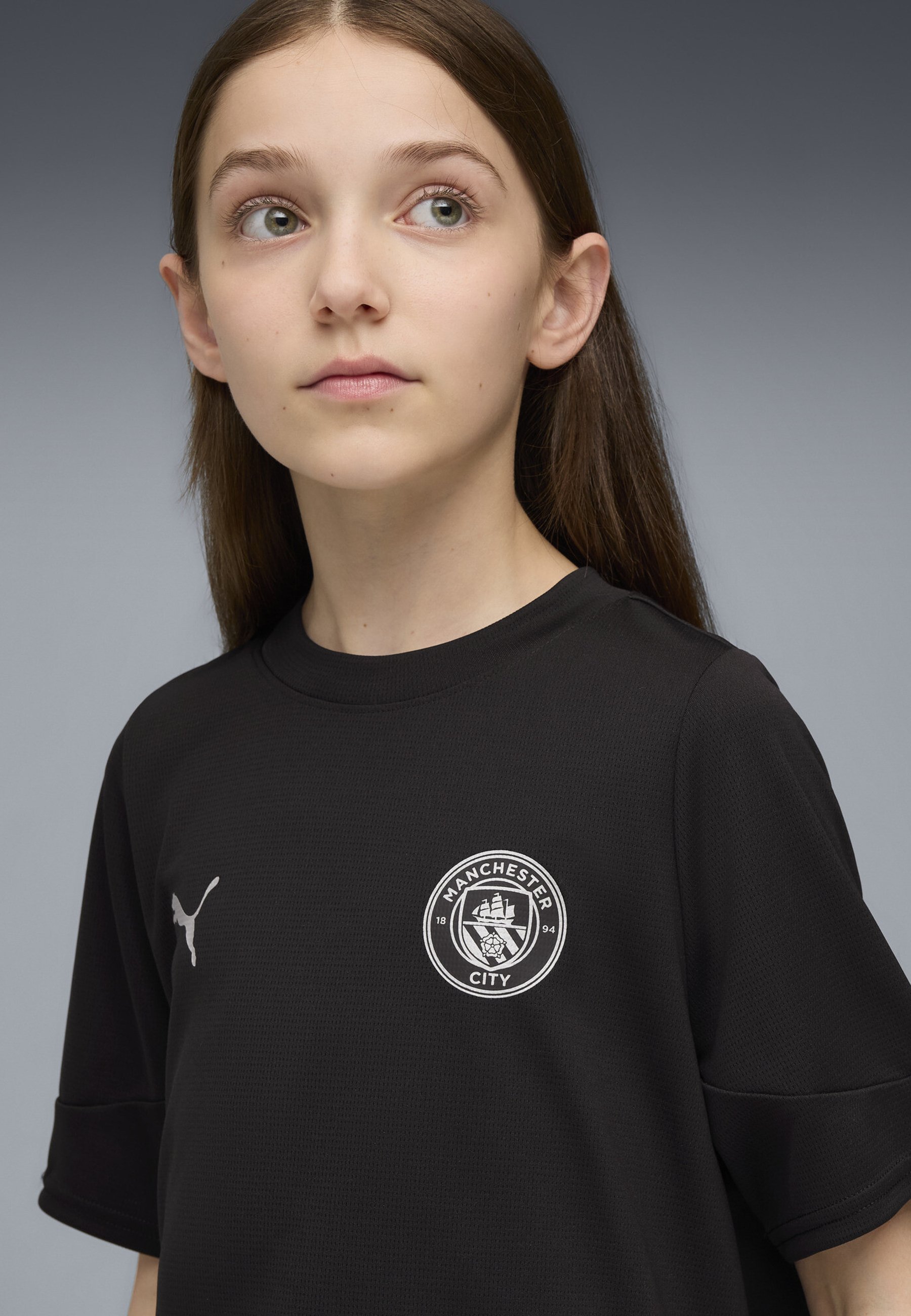 Puma MANCHESTER CITY - Sport T-shirt - zwart zilver