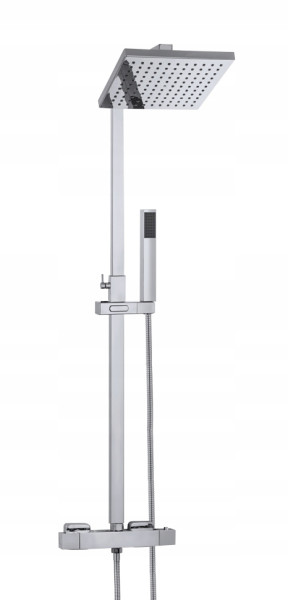 Bateria prysznicowa termostatyczna deszczownica Cube slim