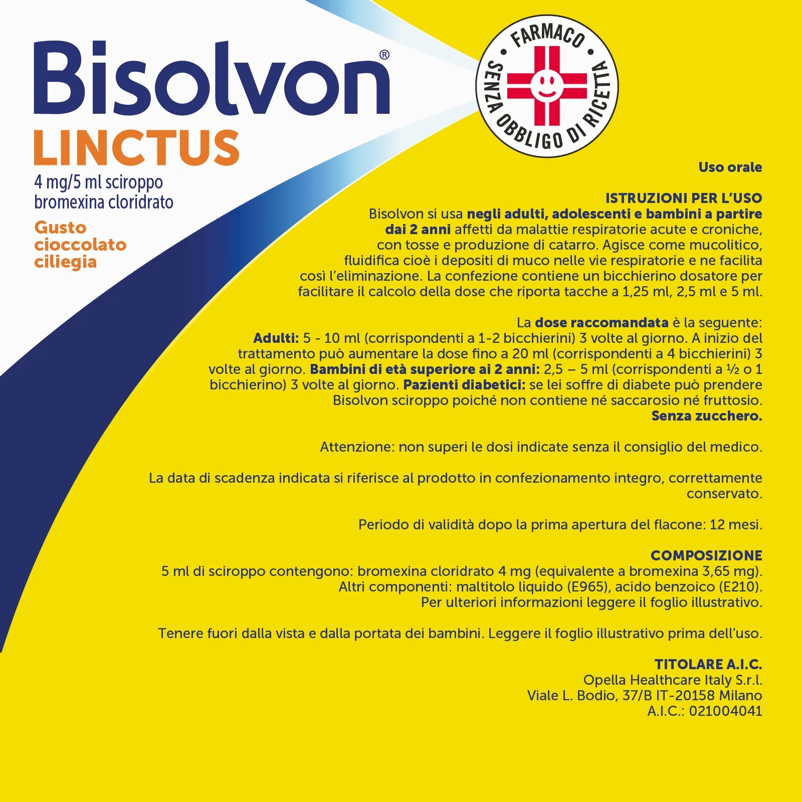 BISOLVON Jarabe Bisolvon Linctus 4 mg/5 ml 250 ml Mucolítico para la tos con mucosidad