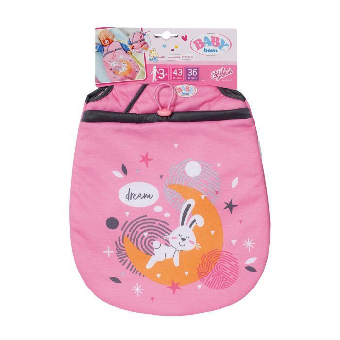 Gigoteuse pour poupon - BABY BORN - Accessoire pour dormir - Pliable - Rose - 38 cm - Dès 3 ans