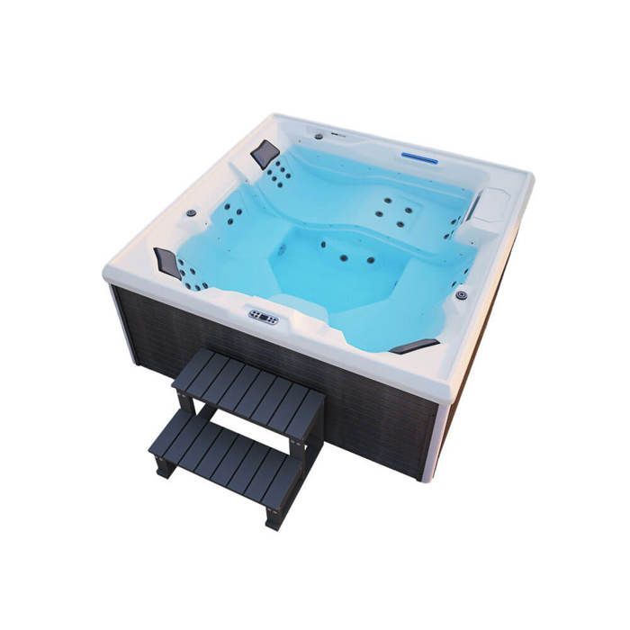 HOME DELUXE spa extérieur 'STREAM BIG PLUS' Chauffage et buses de massage inclus, pour 5 personnes I Spa de jardin
