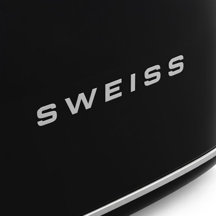 Grille pain vintage  2 fentes - SWEISS - GRS9 - 850 W - Thermostat réglable - Noir