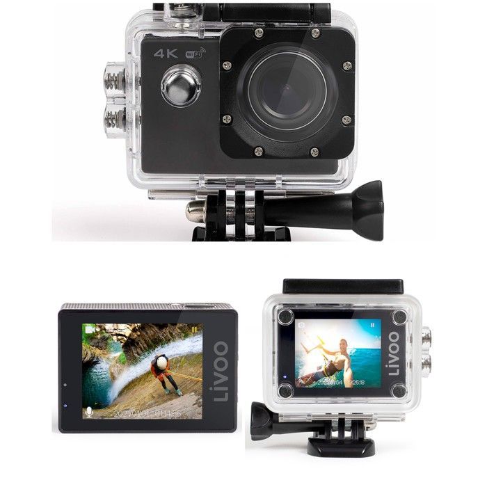 Actionkamera - GOPRO - Ultra HD 4K - 16 MP - Vandtæt ned til 30m - Wi-Fi til Android/iOS