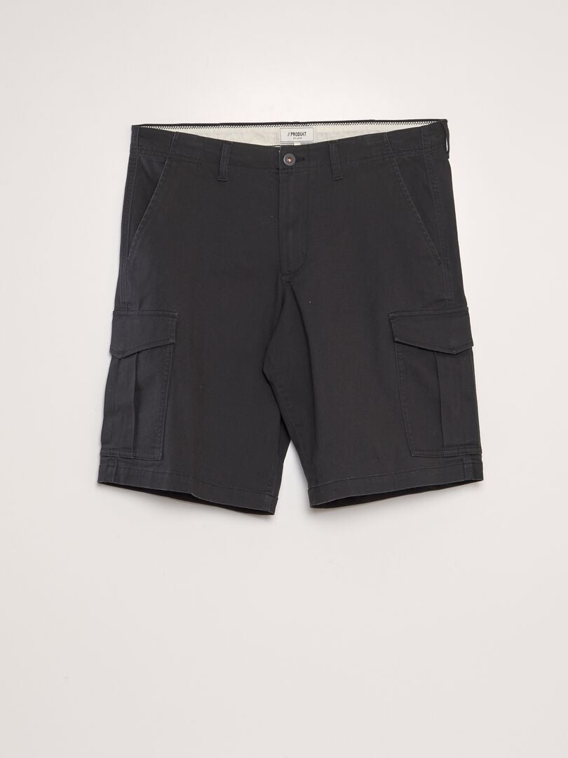 Bermudashorts met meerdere zakken 'Produkt' - zwart